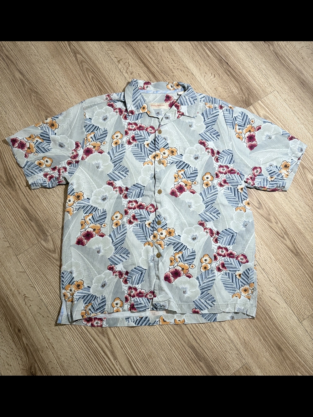Tommy Bahama Light Blue Floral Button-Down Shirt